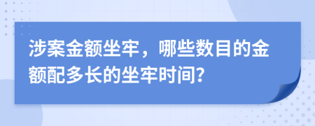 涉案金额坐牢，哪些数目的金额配多长的坐牢时间？