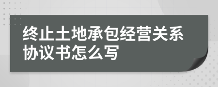 终止土地承包经营关系协议书怎么写