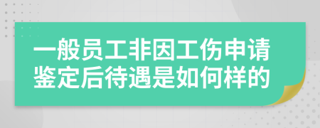 一般员工非因工伤申请鉴定后待遇是如何样的