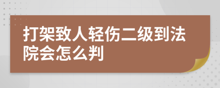 打架致人轻伤二级到法院会怎么判