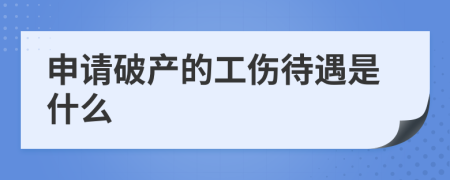 申请破产的工伤待遇是什么