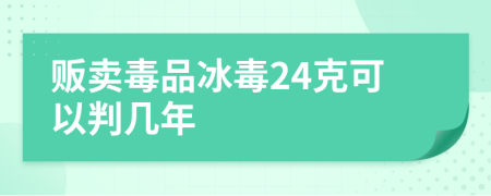 贩卖毒品冰毒24克可以判几年