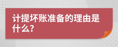 计提坏账准备的理由是什么？