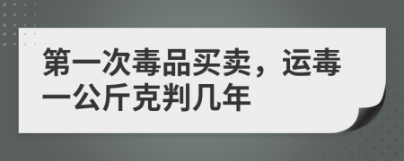 第一次毒品买卖，运毒一公斤克判几年