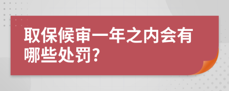 取保候审一年之内会有哪些处罚?