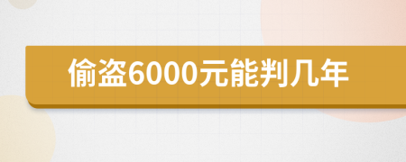 偷盗6000元能判几年