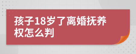 孩子18岁了离婚抚养权怎么判