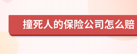 撞死人的保险公司怎么赔