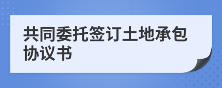 共同委托签订土地承包协议书