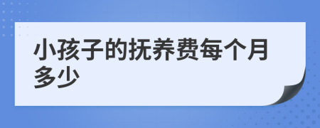 小孩子的抚养费每个月多少