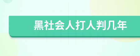 黑社会人打人判几年