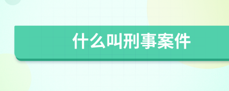 什么叫刑事案件