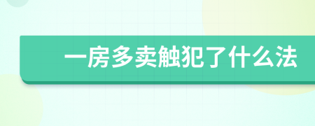 一房多卖触犯了什么法