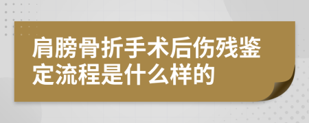 肩膀骨折手术后伤残鉴定流程是什么样的