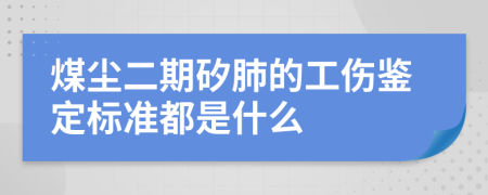 煤尘二期矽肺的工伤鉴定标准都是什么