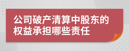 公司破产清算中股东的权益承担哪些责任