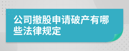 公司撤股申请破产有哪些法律规定