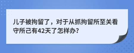 儿子被拘留了，对于从抓拘留所至关看守所己有42天了怎样办？