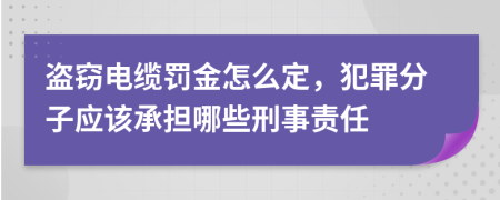 盗窃电缆罚金怎么定，犯罪分子应该承担哪些刑事责任