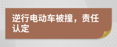 逆行电动车被撞，责任认定