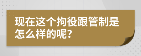 现在这个拘役跟管制是怎么样的呢？