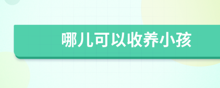 哪儿可以收养小孩