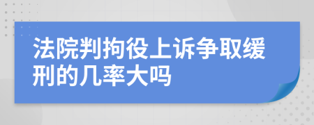 法院判拘役上诉争取缓刑的几率大吗