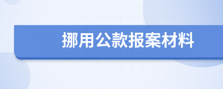 挪用公款报案材料