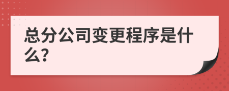 总分公司变更程序是什么？