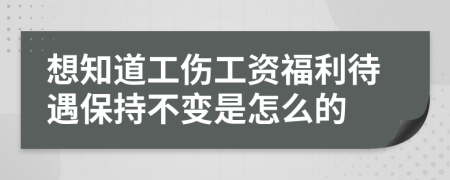 想知道工伤工资福利待遇保持不变是怎么的