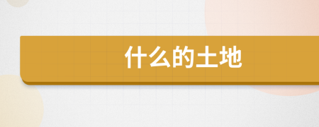 什么的土地