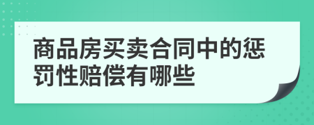 商品房买卖合同中的惩罚性赔偿有哪些