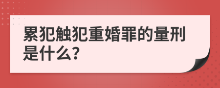 累犯触犯重婚罪的量刑是什么？