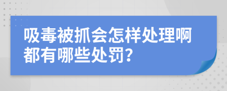 吸毒被抓会怎样处理啊都有哪些处罚？