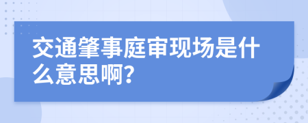 交通肇事庭审现场是什么意思啊？