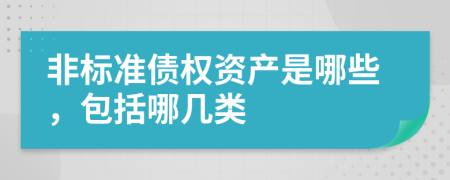 非标准债权资产是哪些，包括哪几类