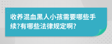 收养混血黑人小孩需要哪些手续?有哪些法律规定啊?