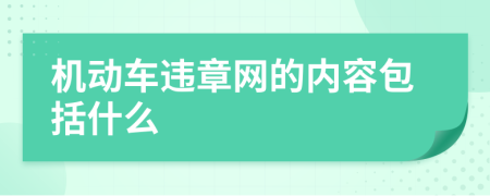 机动车违章网的内容包括什么