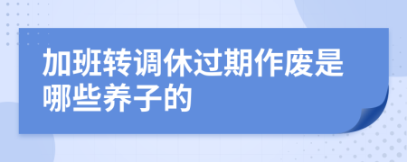 加班转调休过期作废是哪些养子的