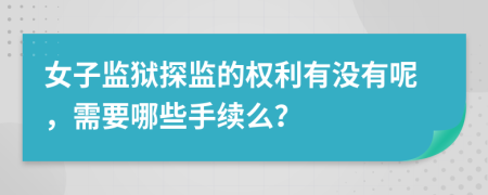 女子监狱探监的权利有没有呢，需要哪些手续么？