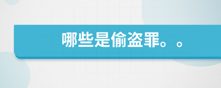 哪些是偷盗罪。。