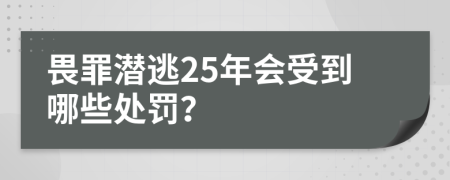 畏罪潜逃25年会受到哪些处罚？