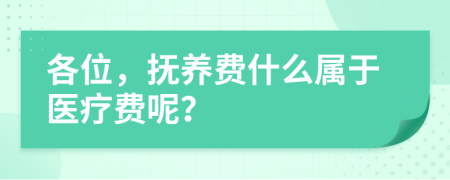 各位，抚养费什么属于医疗费呢？