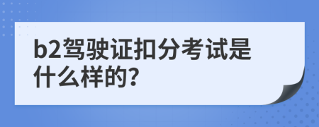 b2驾驶证扣分考试是什么样的？