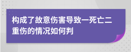 构成了故意伤害导致一死亡二重伤的情况如何判