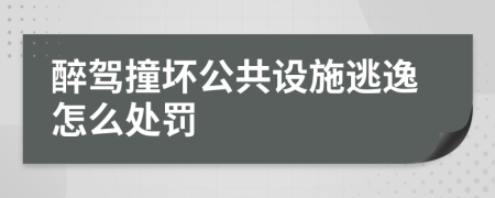 醉驾撞坏公共设施逃逸怎么处罚