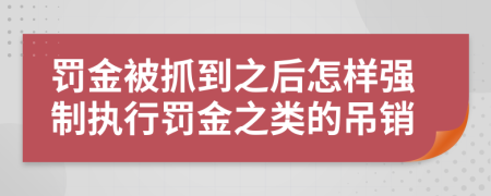 罚金被抓到之后怎样强制执行罚金之类的吊销