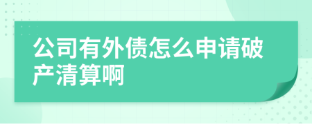 公司有外债怎么申请破产清算啊