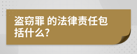  盗窃罪 的法律责任包括什么?