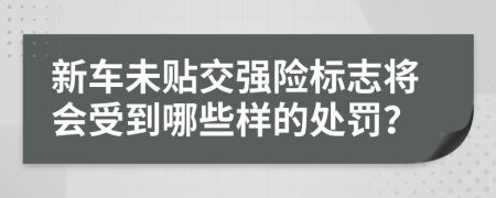 新车未贴交强险标志将会受到哪些样的处罚？